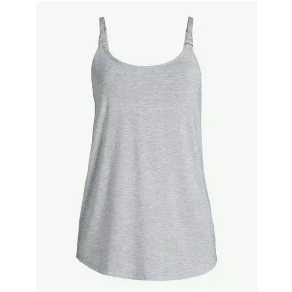 Joyspun Womens Maternity Nursing Cami with Hidden Clip Gray Sz S-M